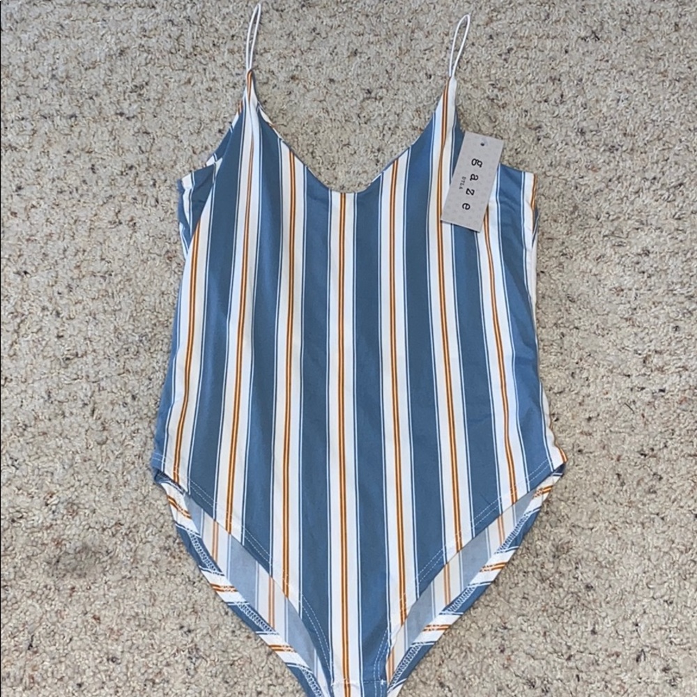 Stripped Bodysuit